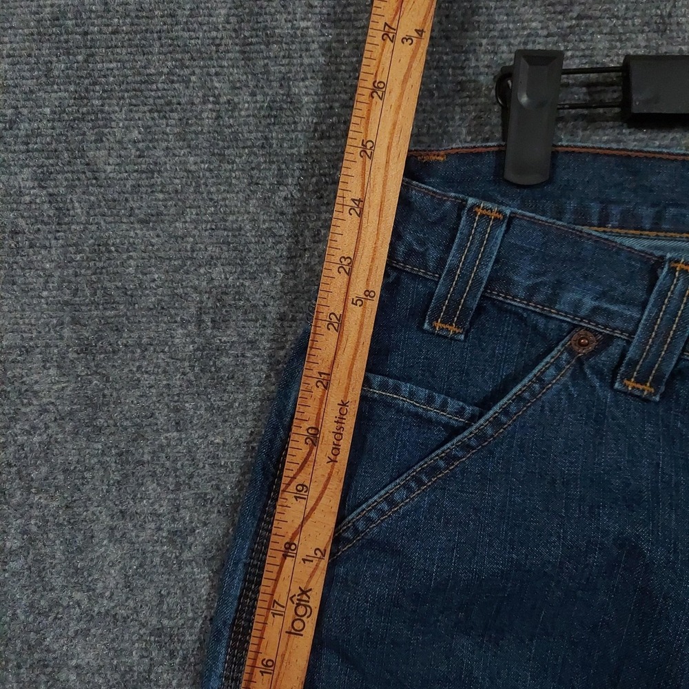 Levi Strauss Signature Shorts Mens 36x12 Blue Denim Cargo Relaxed Fit Baggy Y2K - Picture 8 of 9